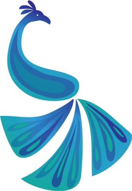 Picture of Artistic Peacock SVG File