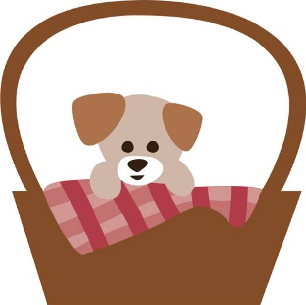 Picture of Puppy Basket SVG File