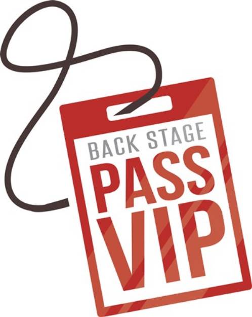 Picture of Back Stage Pass SVG File