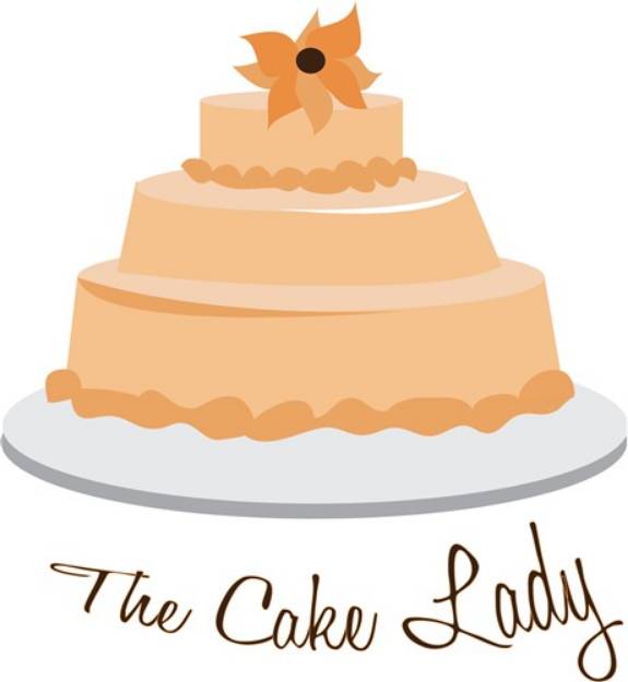 Picture of Cake Lady SVG File