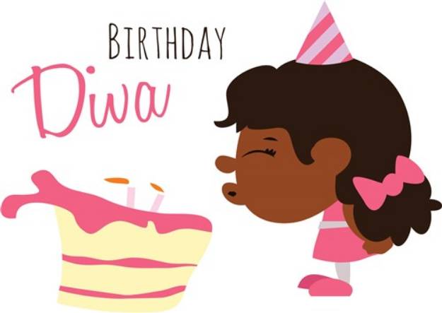 Picture of Birthday Diva SVG File
