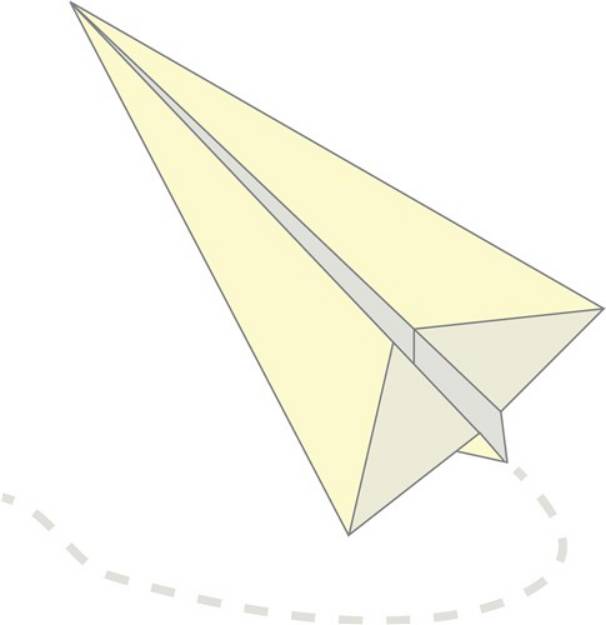 Picture of Paper Airplane SVG File