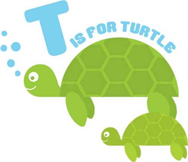 Picture of T for Turtle SVG File