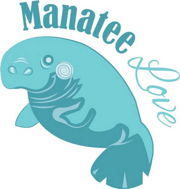 Picture of Manatee Love SVG File