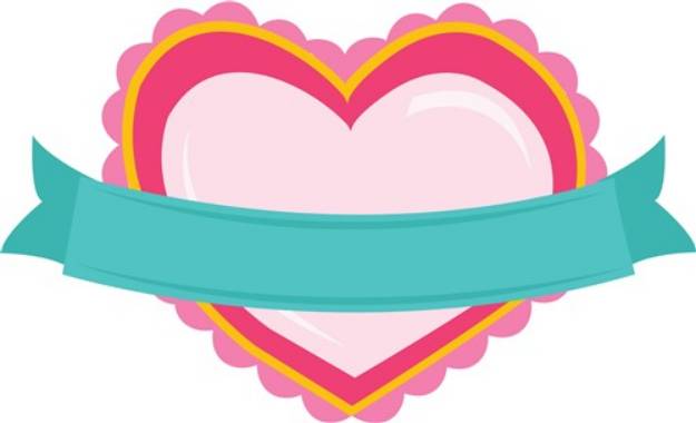 Picture of Heart Banner SVG File