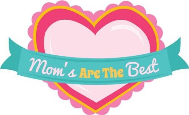 Picture of Best Mom Heart SVG File