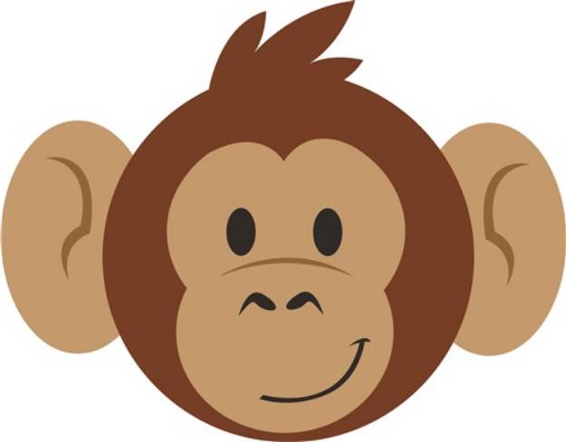 Picture of Monkey Head SVG File