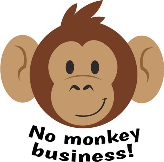 Picture of No Monkey Business SVG File