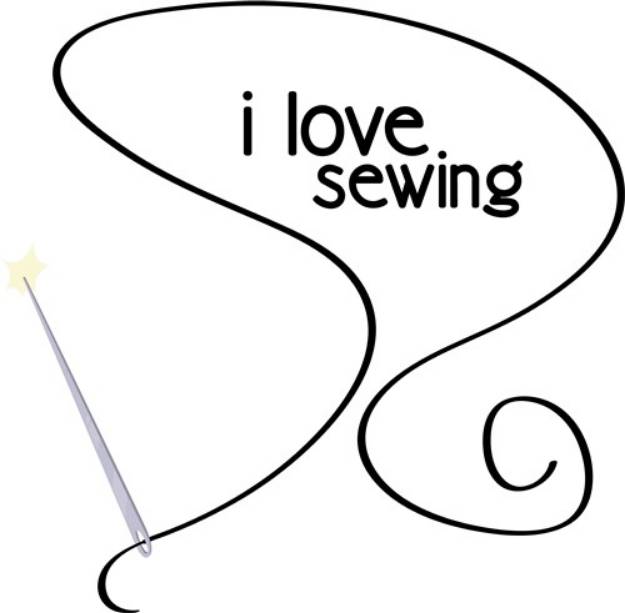 Picture of I Love Sewing SVG File