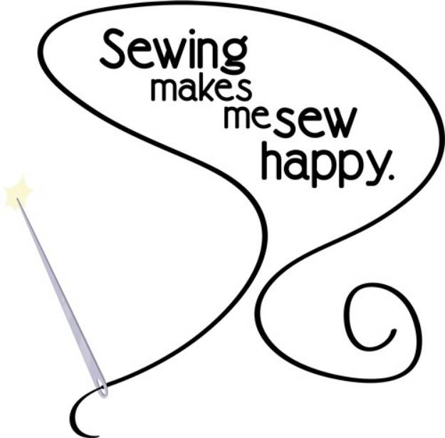 Picture of Sew Happy SVG File