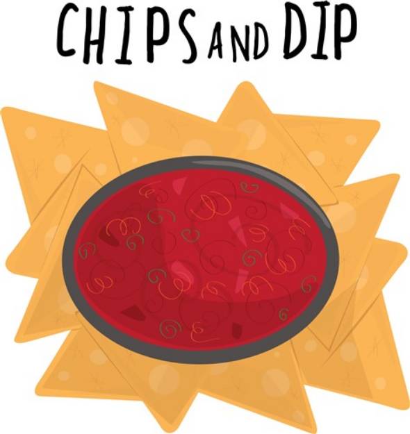 Picture of Chips and Dip SVG File