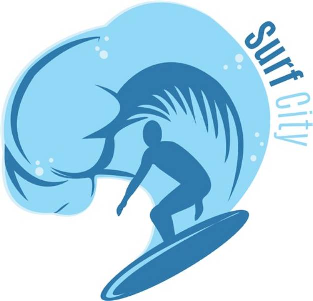 Picture of Surf City SVG File