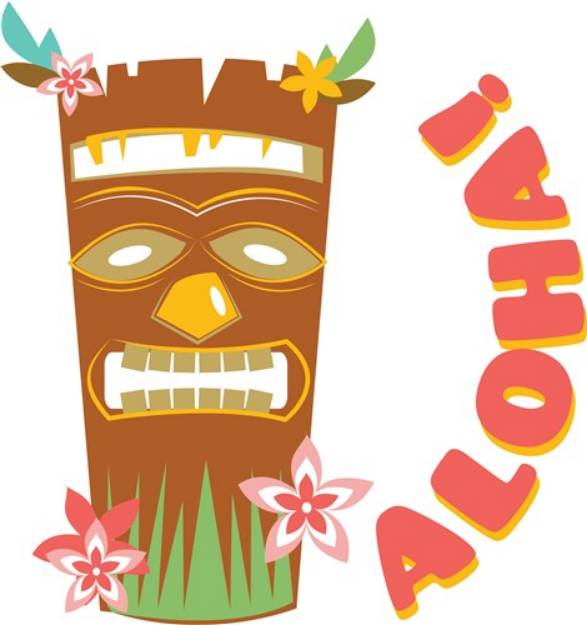 Picture of Aloha Tiki Mask SVG File