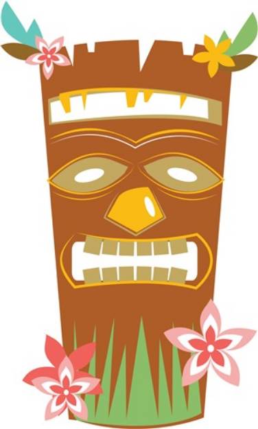 Picture of Tropical Tiki Mask SVG File