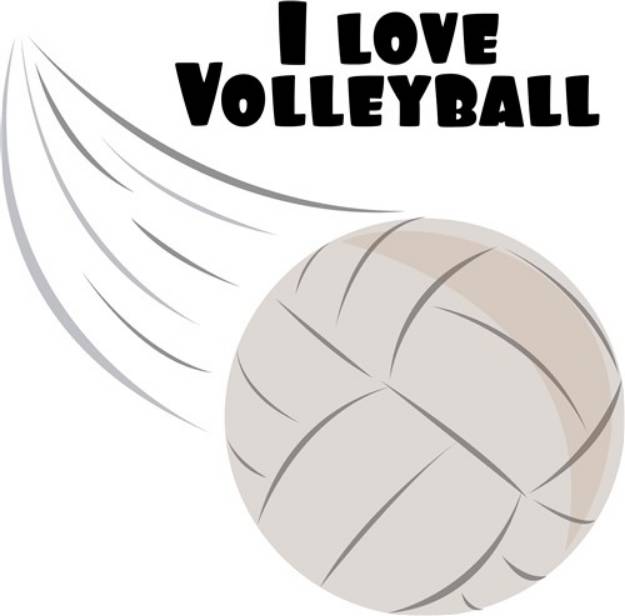 Picture of Love Volleyball SVG File