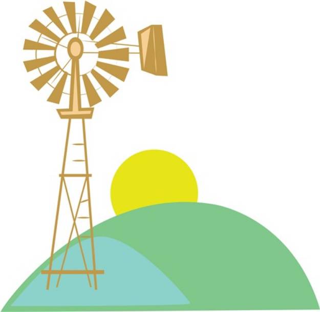 Picture of Wind Mill SVG File
