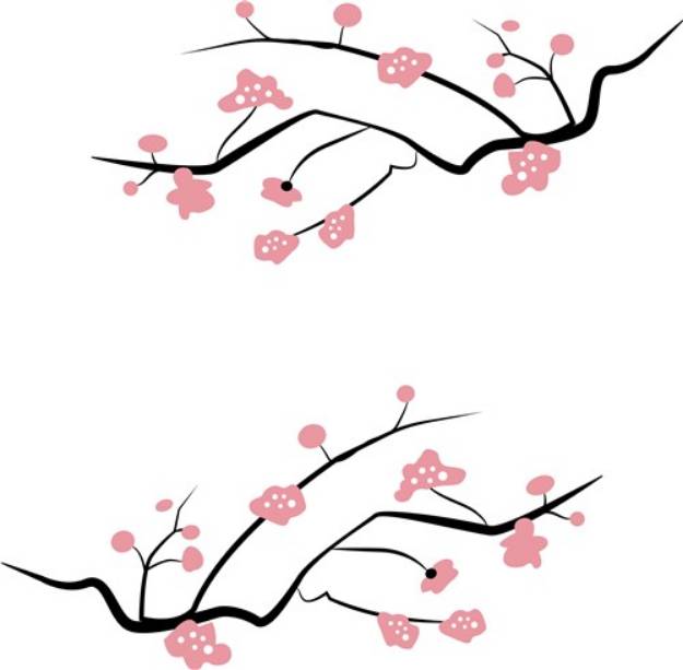 Picture of Japanese Cherry Blossoms SVG File