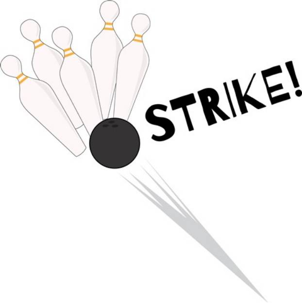 Picture of Bowling Strike SVG File