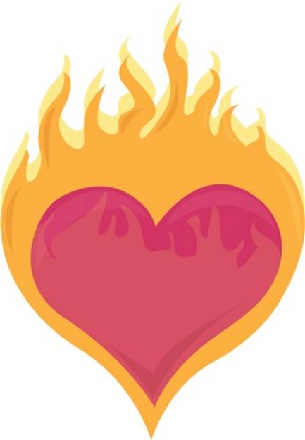Picture of Flaming Heart SVG File