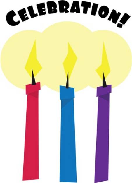 Picture of Celebration Candles SVG File