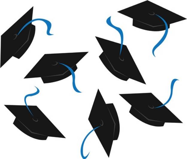 Picture of Graduation Caps SVG File