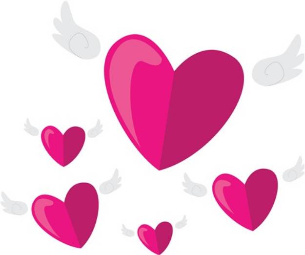 Picture of Angel Hearts SVG File