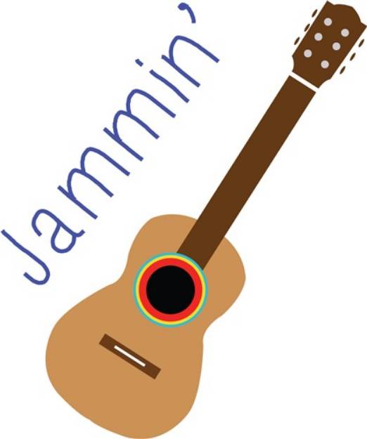 Picture of Jammin Guitar SVG File