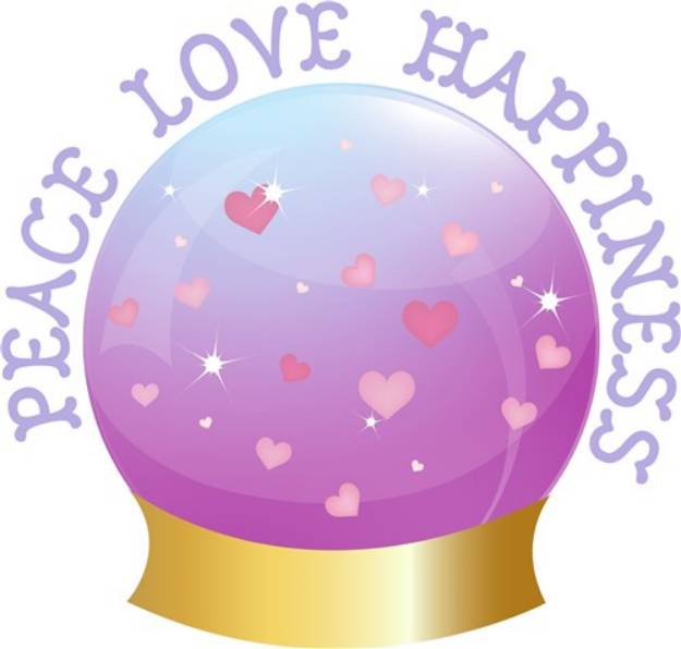 Picture of Peace Love Happiness SVG File