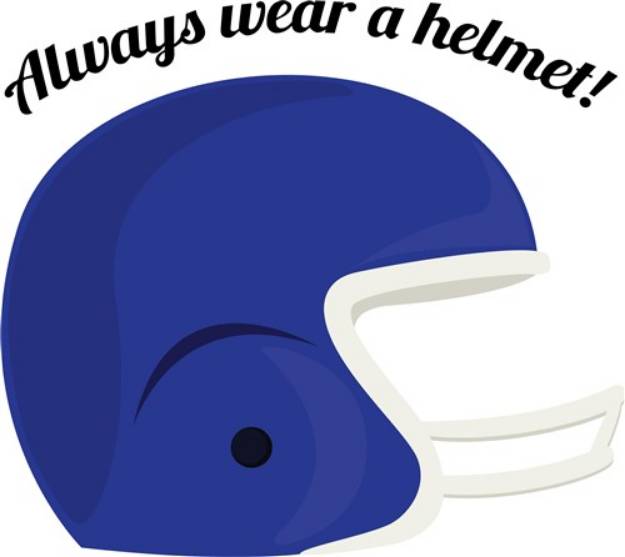 Picture of Wear a Helmet SVG File