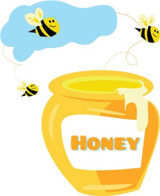 Picture of Honey Bee Pot SVG File