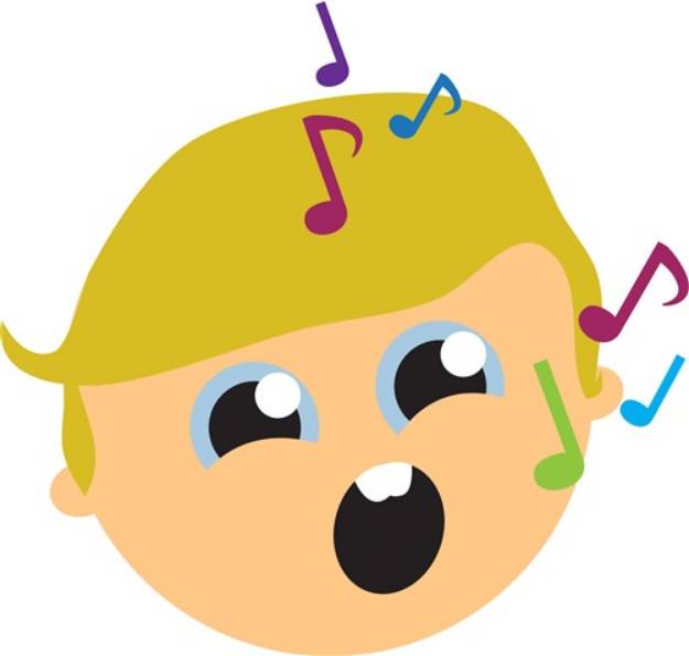 Picture of Singing Boy SVG File