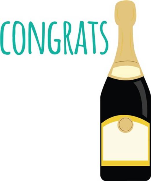 Picture of Congrats Champagne SVG File