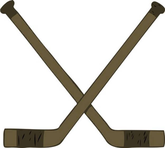 Picture of Hockey Sticks SVG File