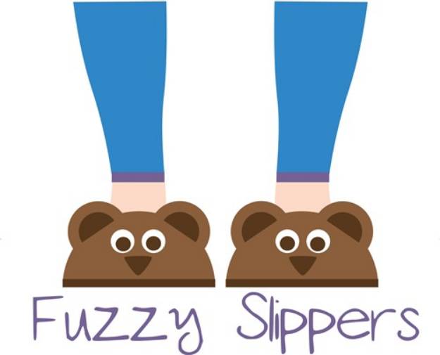 Picture of Fuzzy Slippers SVG File
