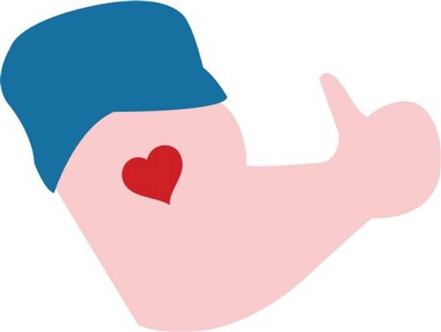 Picture of Heart On Arm SVG File