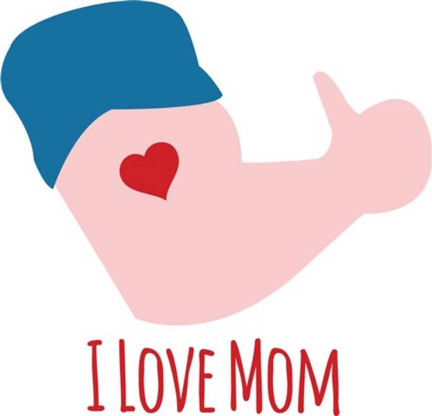 Picture of I Love Mom SVG File