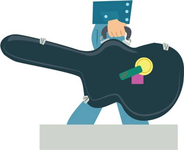 Picture of Man With Guitar SVG File