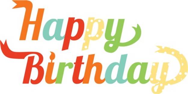 Picture of Happy Birthday  SVG File
