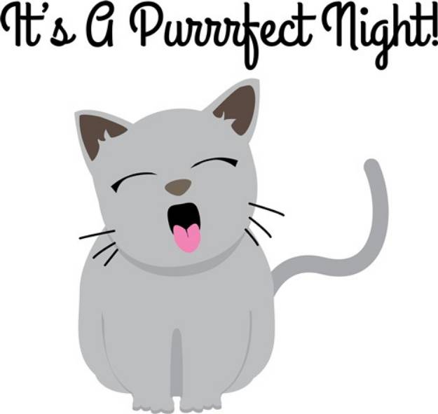 Picture of Purrfect Night SVG File