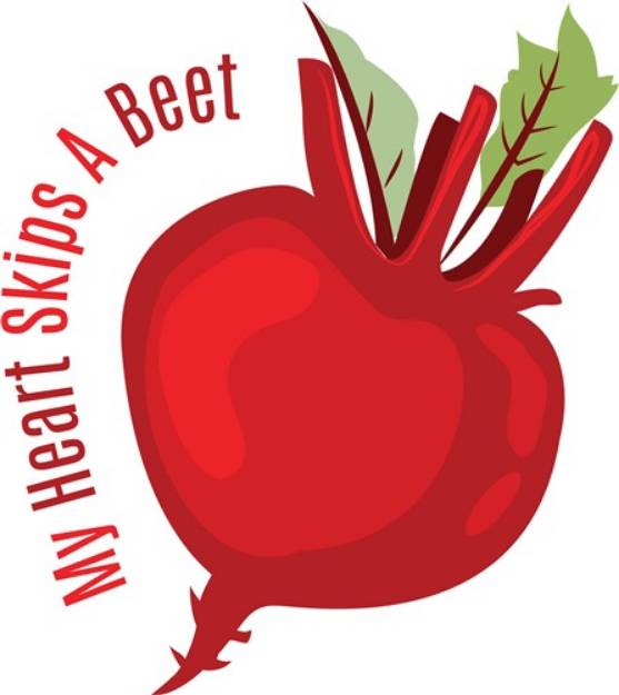 Picture of Heart Skips Beet SVG File