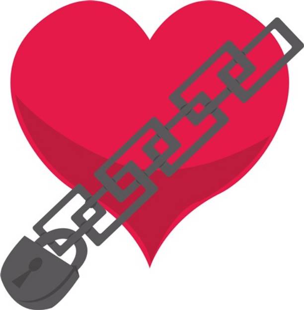 Picture of Chained Heart SVG File