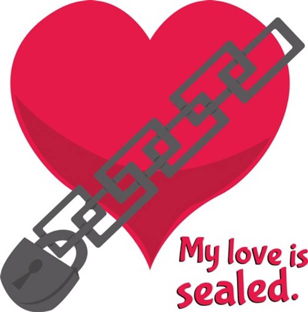 Picture of Love Is Sealed SVG File