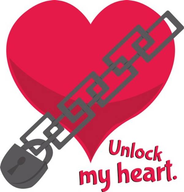 Picture of Unlock My Heart SVG File