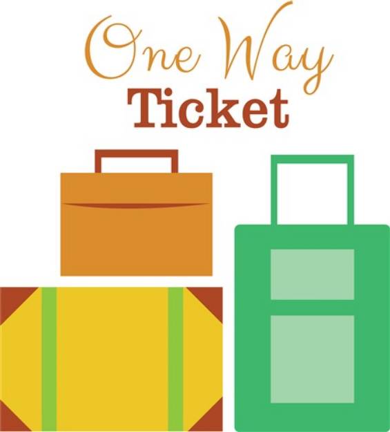 Picture of One Way Ticket SVG File
