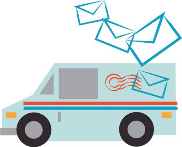 Picture of Mail Truck SVG File