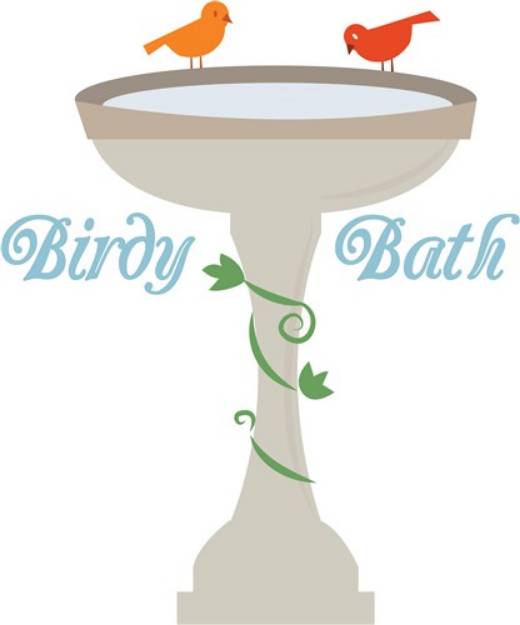 Picture of Birdy Bath SVG File