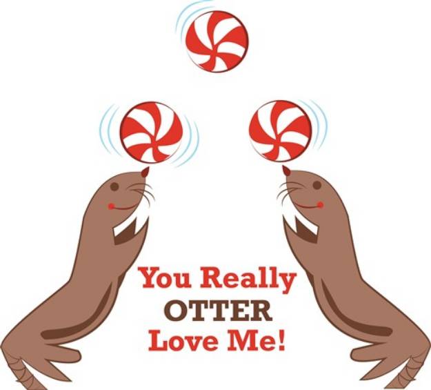 Picture of Otter Love Me SVG File