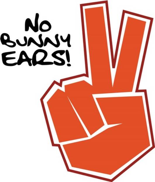Picture of No Bunny Ears SVG File