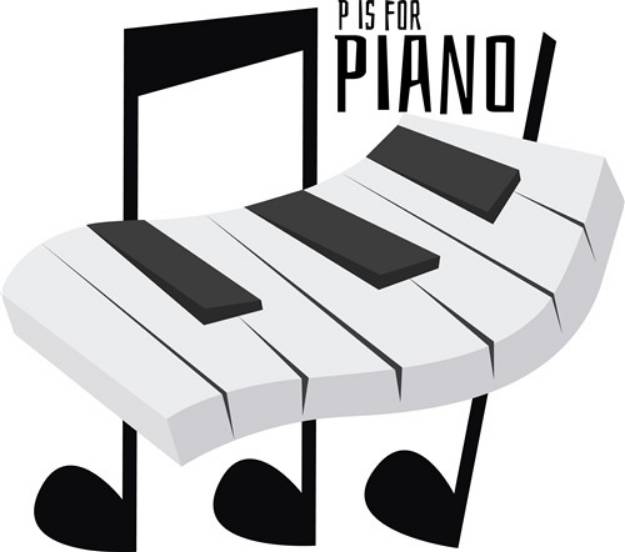 Picture of P Is For Piano SVG File