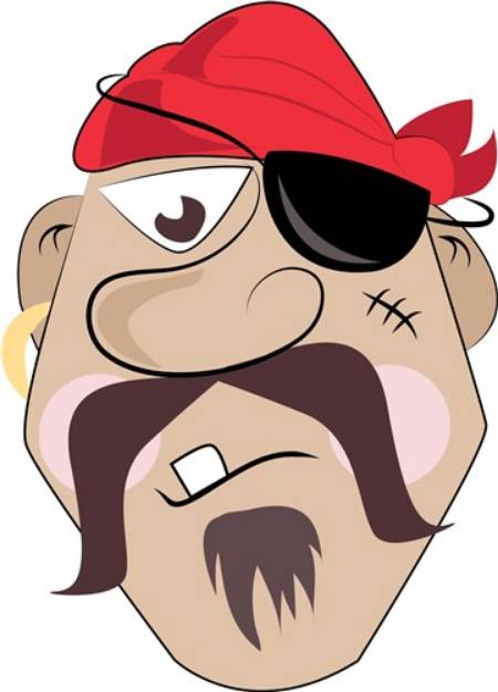 Picture of Pirate Head SVG File